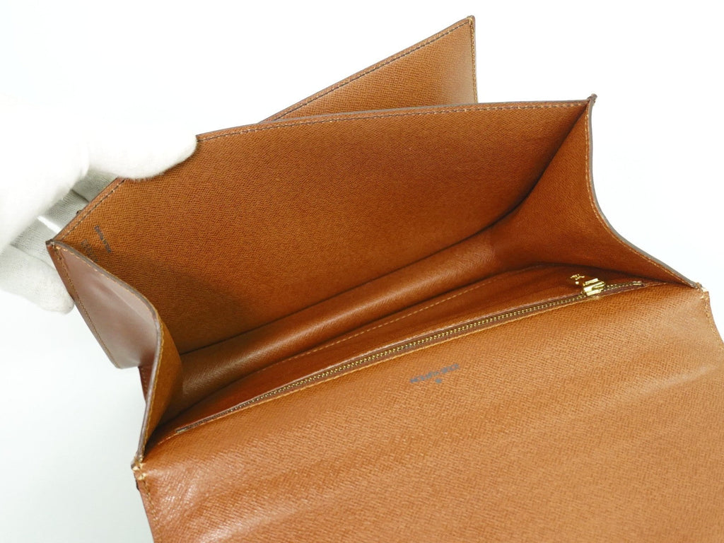 Louis Vuitton Monceau Handbag Monogram Canvas Brown Canvas Handbag