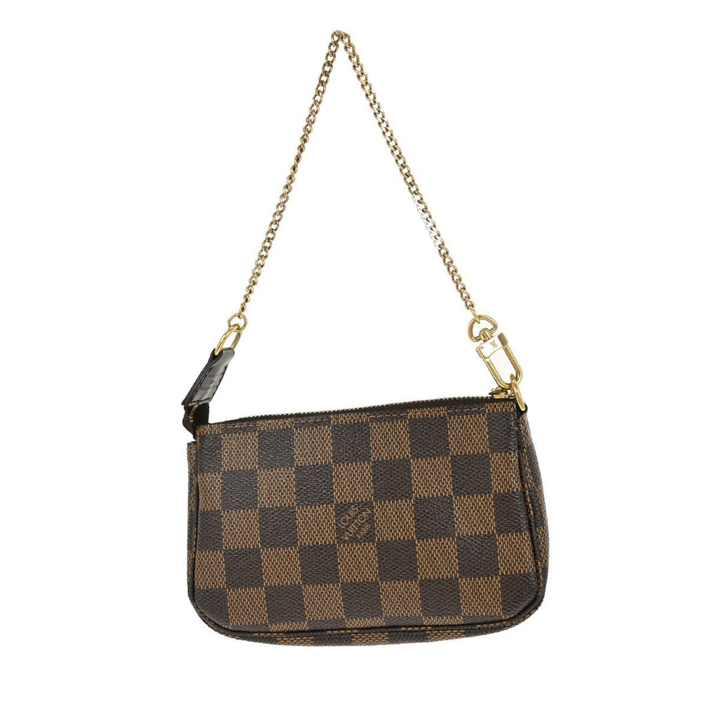 Louis Vuitton Mini Pochette Accessoires Damier Canvas Brown Canvas Clutche & Pouche Bag