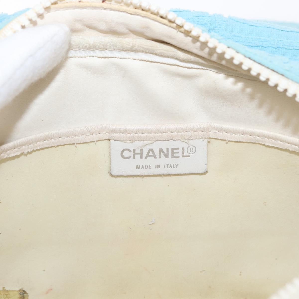 Chanel Sport Line Resin Camera Flap Bag Terry Cloth Blue Plastic Shoulder Bag Bag