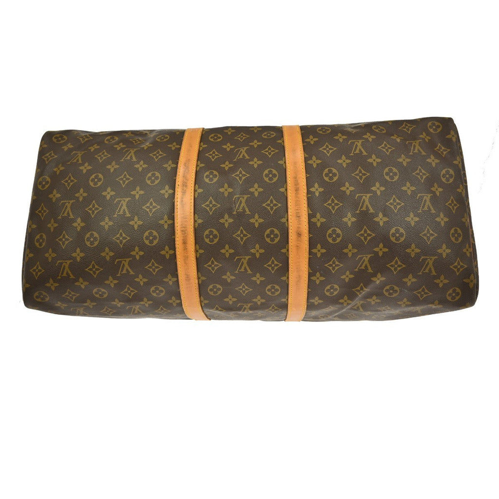 Louis Vuitton Keepall Bag Monogram Canvas Brown Canvas Travel Bag