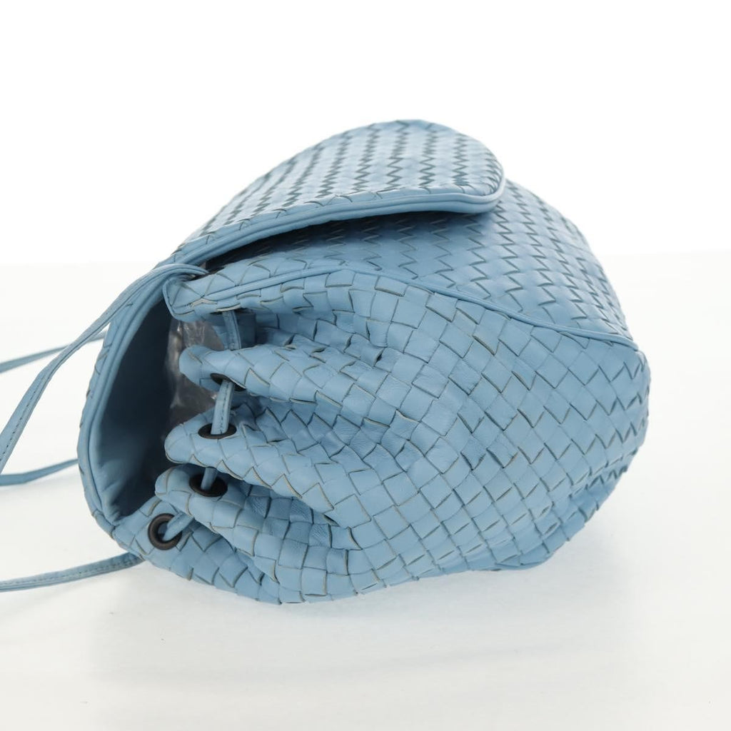 Bottega Veneta Intrecciato Shoulder Bag Leather Blue Leather Shoulder Bag Bag