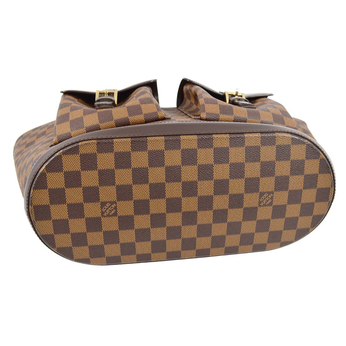 Louis Vuitton Manosque Handbag Damier Brown Canvas Tote Bag