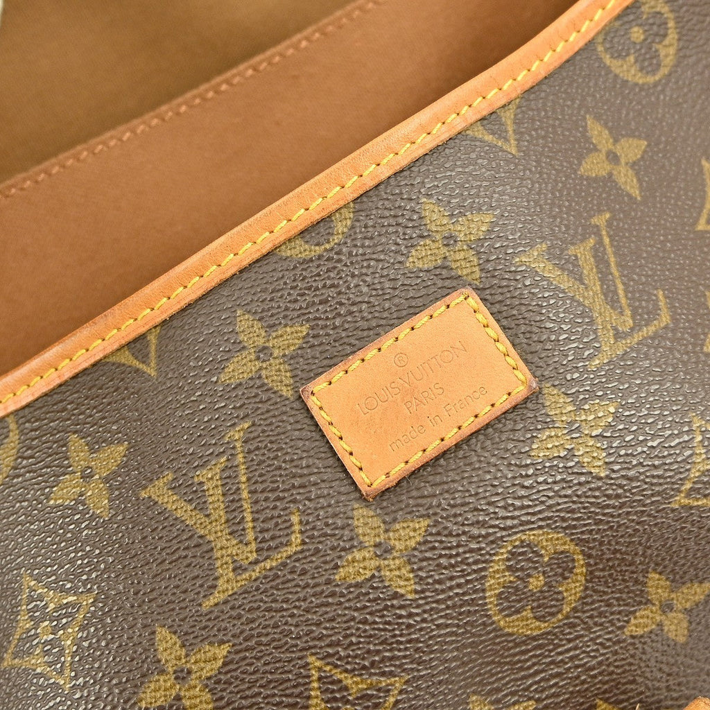 Louis Vuitton Saumur Handbag Monogram Canvas Brown Canvas Shoulder Bag
