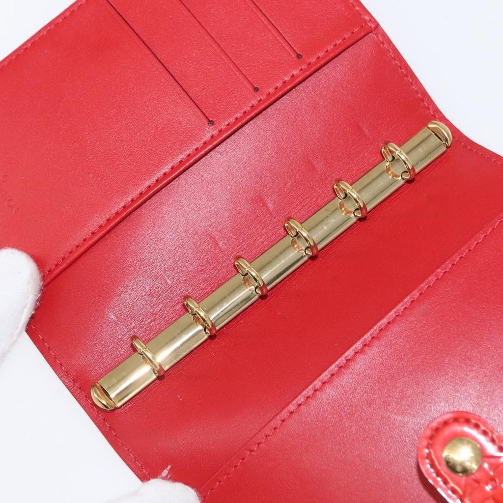 Louis Vuitton Agenda Cover Patent Leather Red Patent_Leather Toiletry Case Accessory