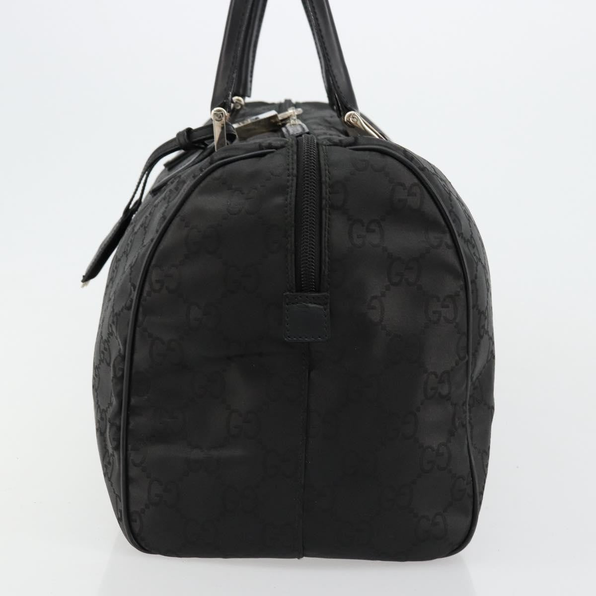 Gucci Duffle Bag Jumbo Gg Embossed Leather Black Pvc Handbag (Pre-Owned)