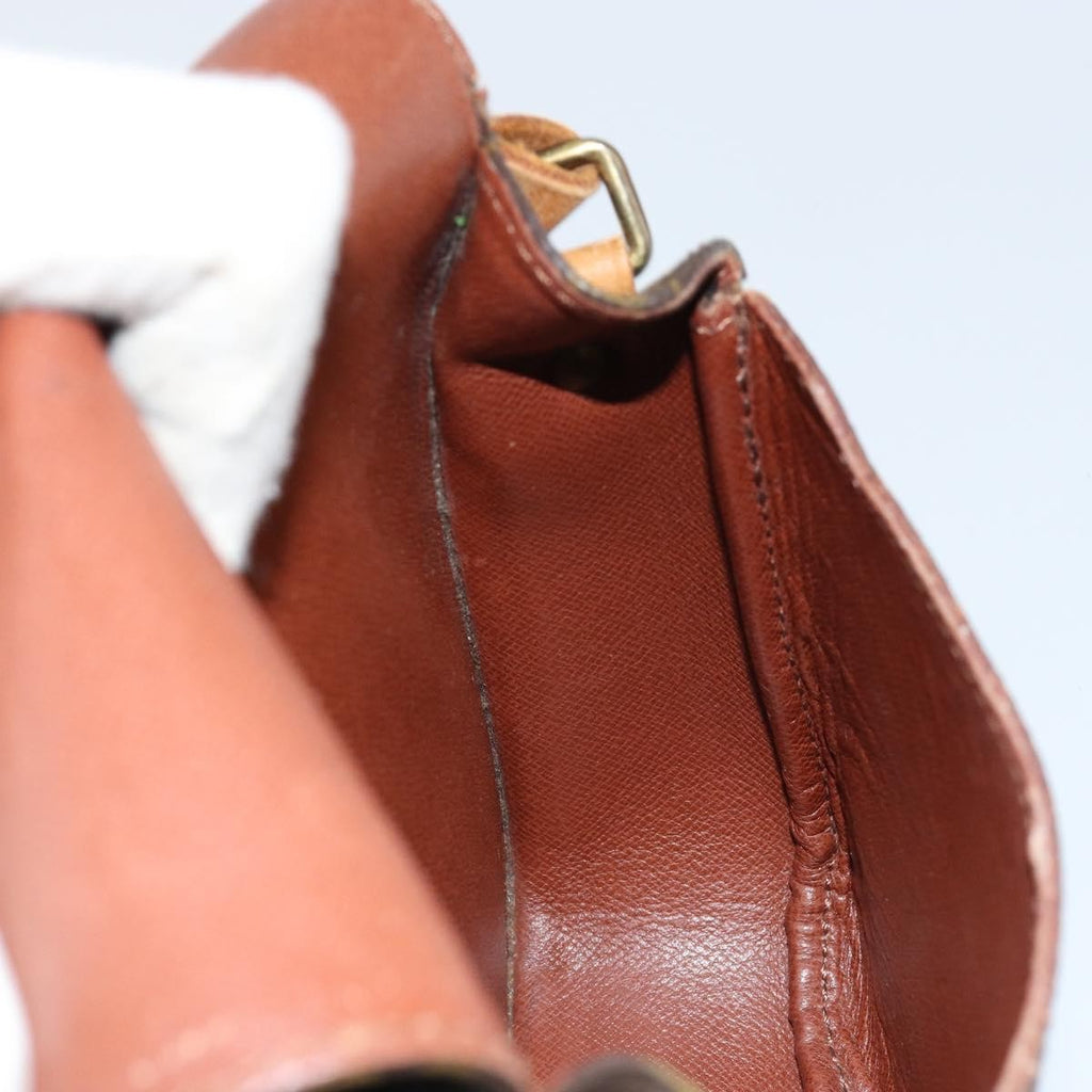 Louis Vuitton Cartouchiere Handbag Monogram Canvas Brown Canvas Shoulder Bag