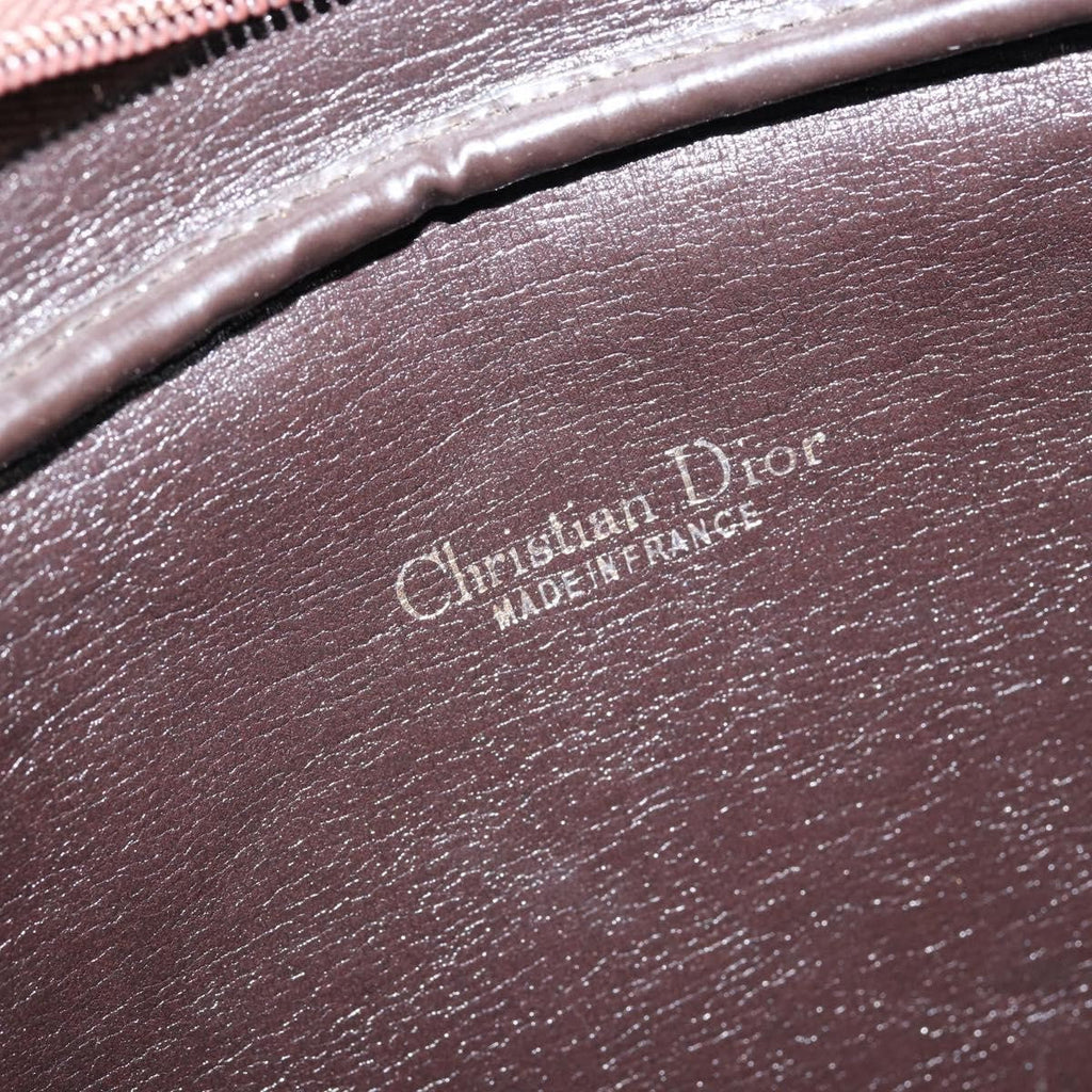 Christian Dior Vintage Trotter Crossbody Bag Diorissimo Coated Canvas Brown Canvas Shoulder Bag Bag (Pre-Owned)