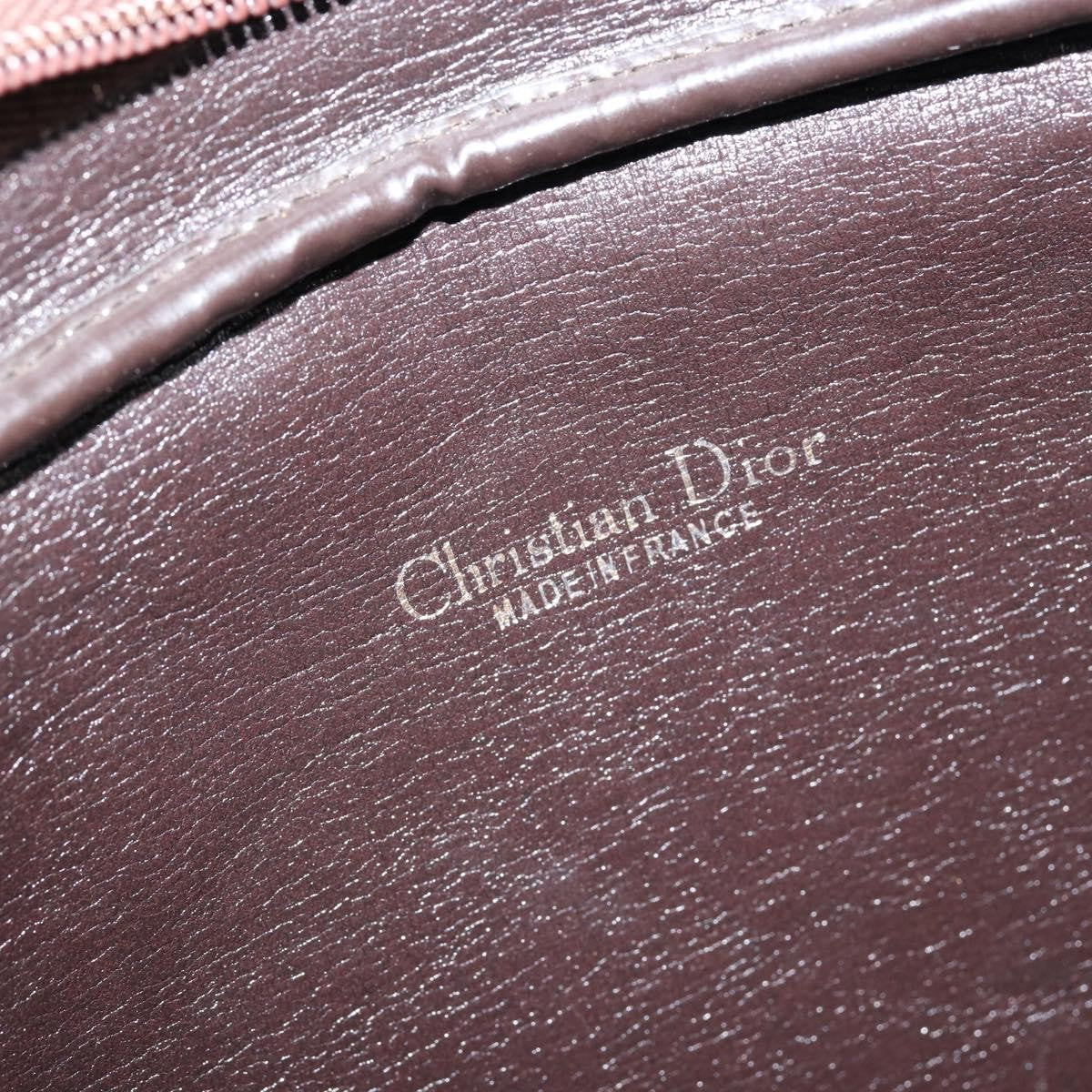 Christian Dior Vintage Trotter Crossbody Bag Diorissimo Coated Canvas Brown Canvas Shoulder Bag Bag (Pre-Owned)