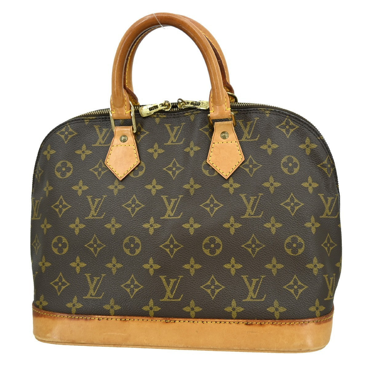 Louis Vuitton Alma Handbag Monogram Canvas Brown Canvas Handbag