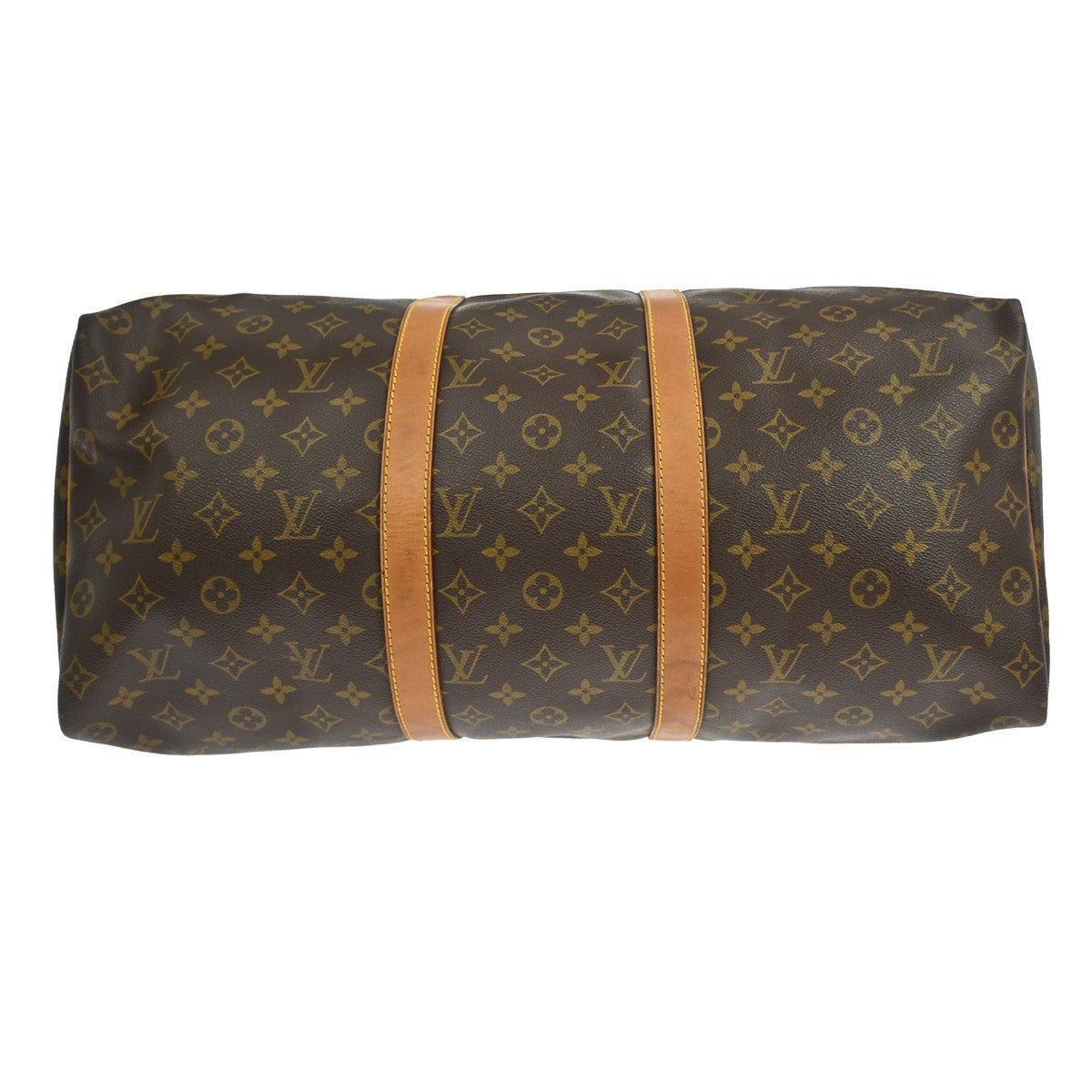 Louis Vuitton Keepall Bag Monogram Canvas Brown Canvas Travel Bag