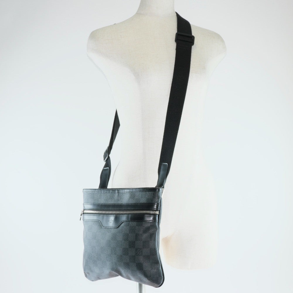 Louis Vuitton Thomas Handbag Damier Graphite Black Canvas Shoulder Bag
