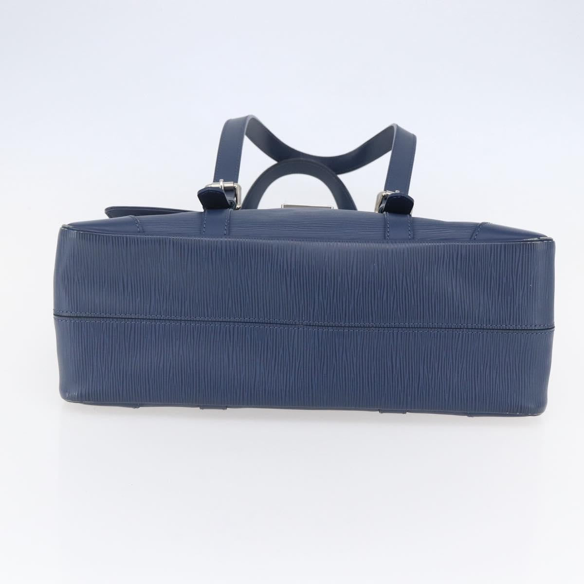 Louis Vuitton Segur Handbag Epi Leather Blue Leather Handbag