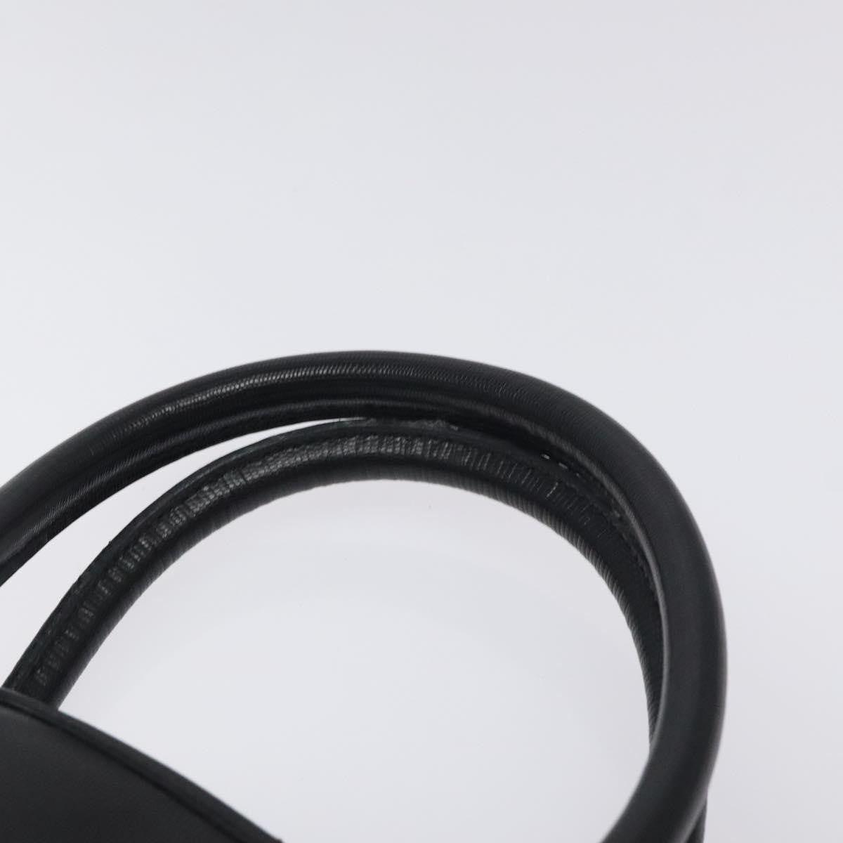 Celine Circle Logo Handbag Leather Black Leather Bag