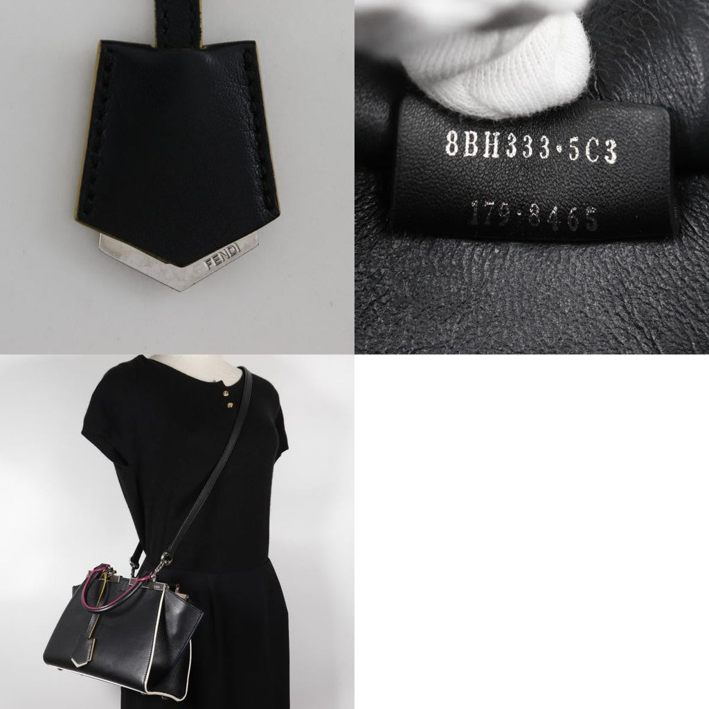 Fendi Petite 3Jours Bag Leather Black Leather Handbag