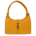 Gucci Vintage Jackie Handbag Leather Brown Leather Handbag (Pre-Owned)