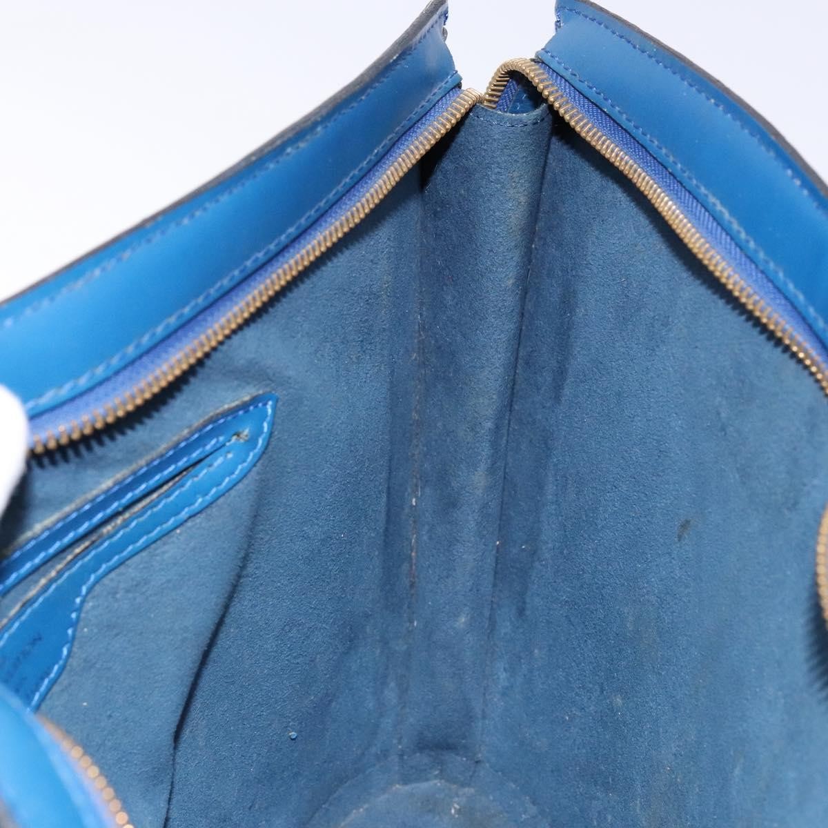 Louis Vuitton Saint Jacques Handbag Epi Leather Blue Leather Shoulder Bag