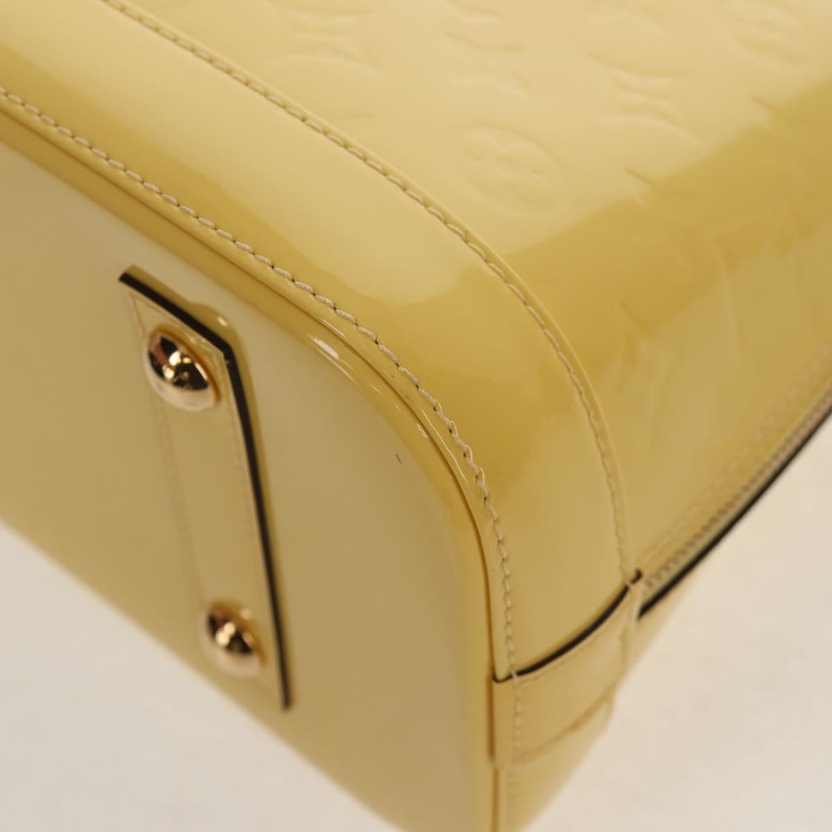 Louis Vuitton Alma Handbag Monogram Vernis Yellow Patent_Leather Handbag