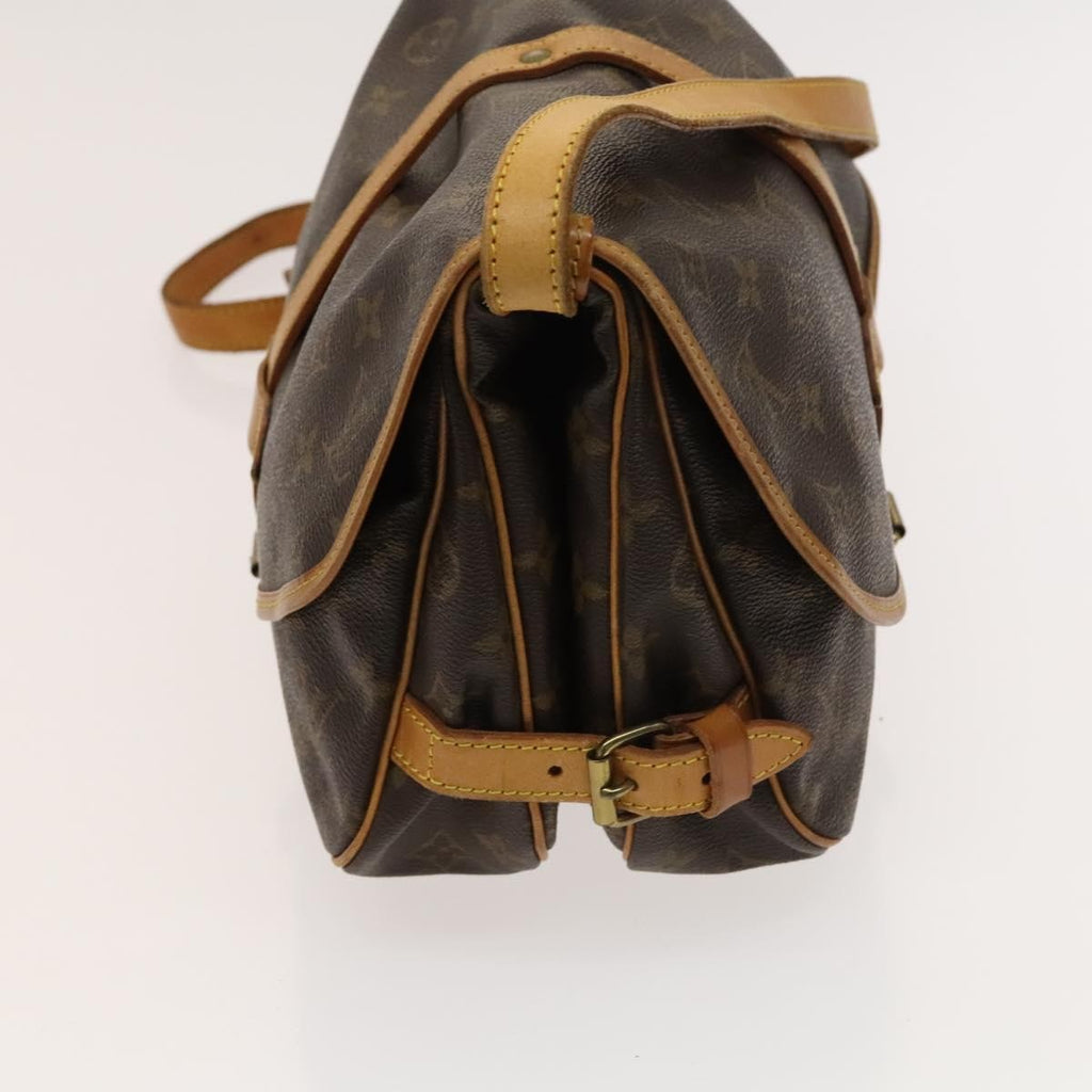 Louis Vuitton Saumur Handbag Monogram Canvas Brown Canvas Shoulder Bag