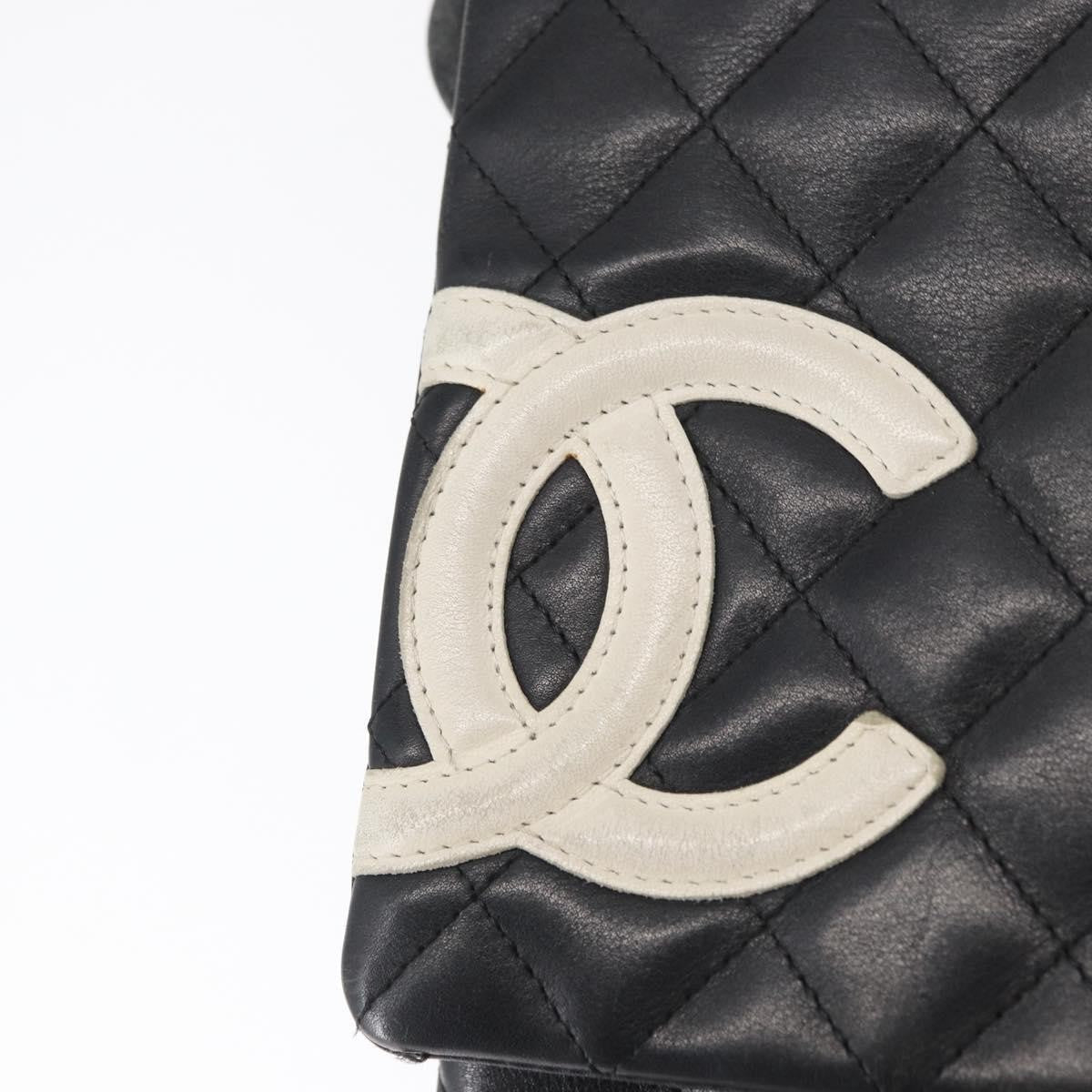 Chanel Cambon Flap Crossbody Bag Quilted Lambskin Silver Leather Shoulder Bag Bag