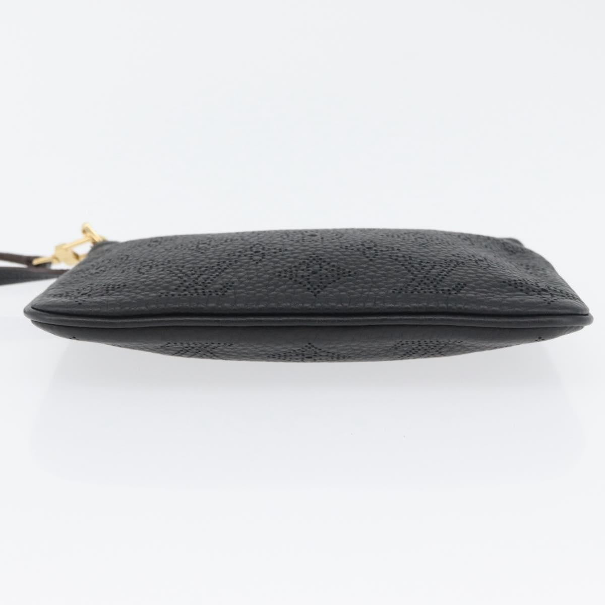 Louis Vuitton Selene Pochette Mahina Leather Black Leather Clutche & Pouche Bag