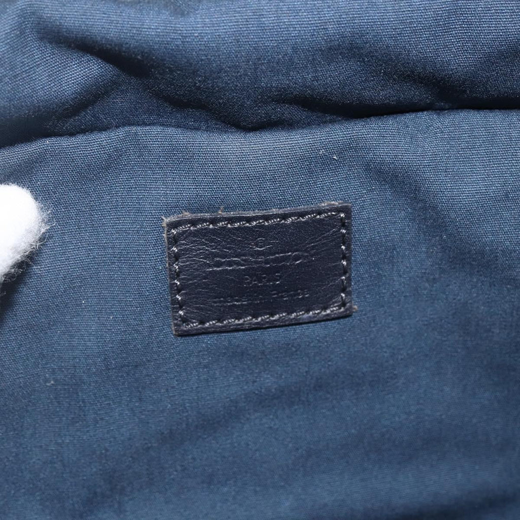 Louis Vuitton Sac Maman Handbag Mini Lin Blue Canvas Shoulder Bag