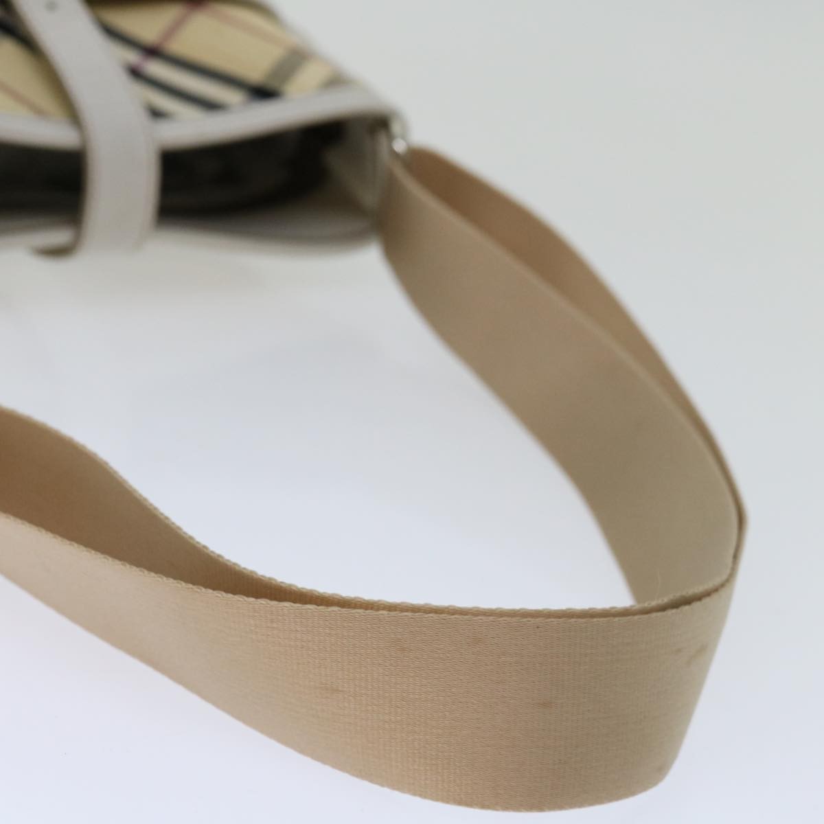 Burberry Nova Check Shoulder Bag Canvas Beige Canvas Shoulder Bag