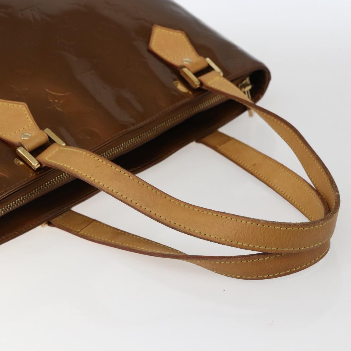 Louis Vuitton Houston Handbag Monogram Vernis Brown Patent_Leather Tote Bag