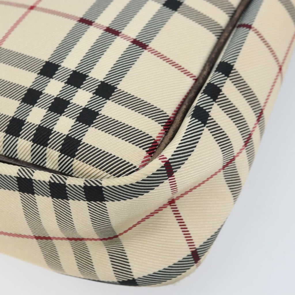 Burberry Nova Check Shoulder Bag Canvas And Leather Beige Canvas Shoulder Bag