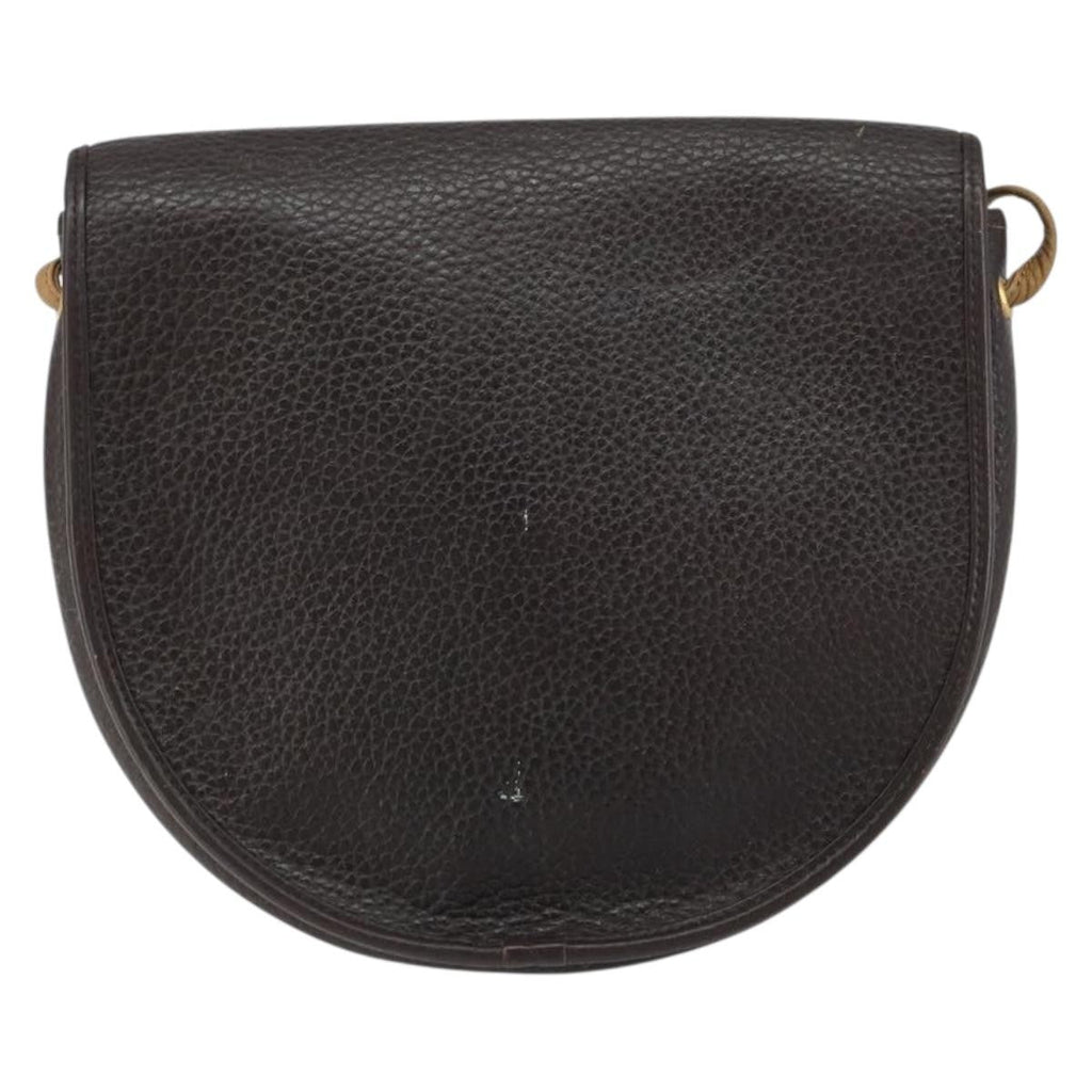 Christian Dior Vintage Cd Flap Shoulder Bag Leather Brown Leather Shoulder Bag Bag (Pre-Owned)