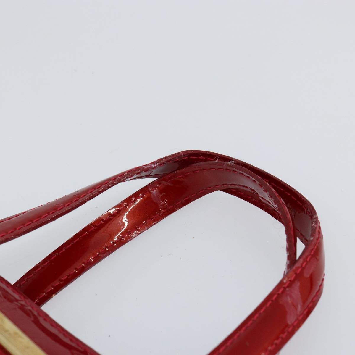 Louis Vuitton Wilshire Handbag Monogram Vernis Red Patent_Leather Handbag