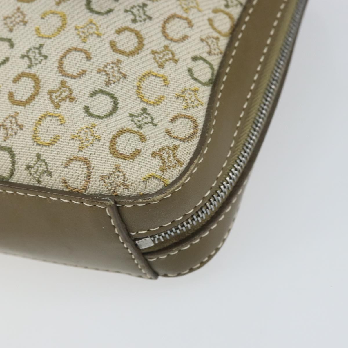 Celine C Macadam Shoulder Bag Canvas Khaki Canvas Shoulder Bag Bag