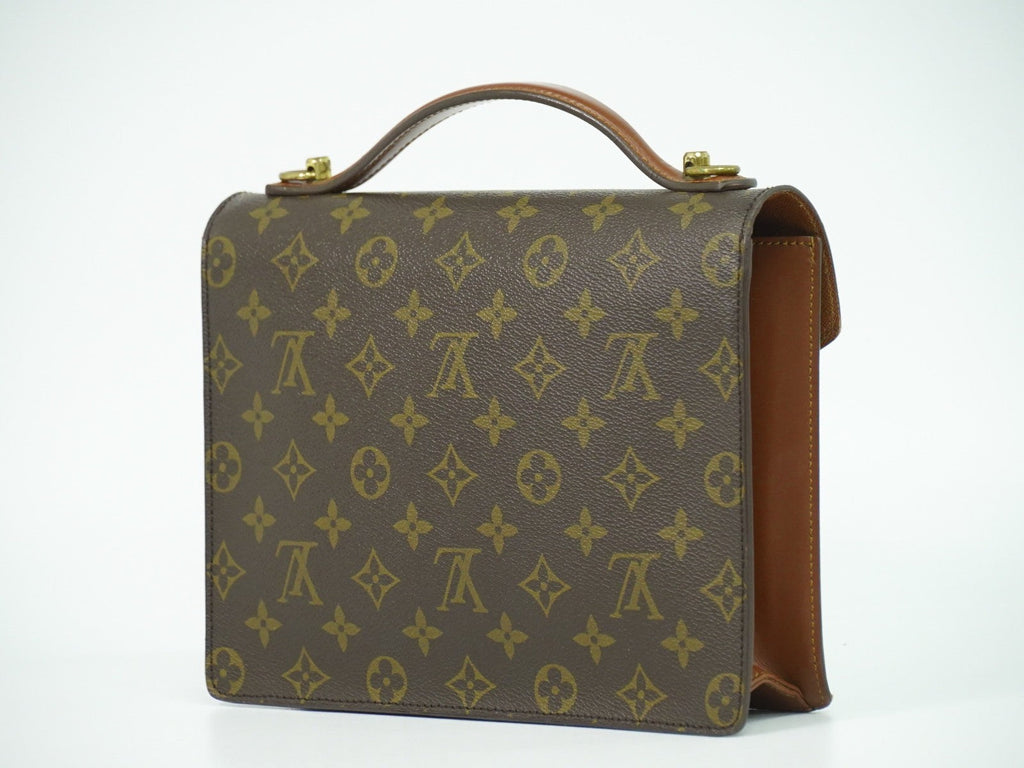 Louis Vuitton Monceau Handbag Monogram Canvas Brown Canvas Handbag