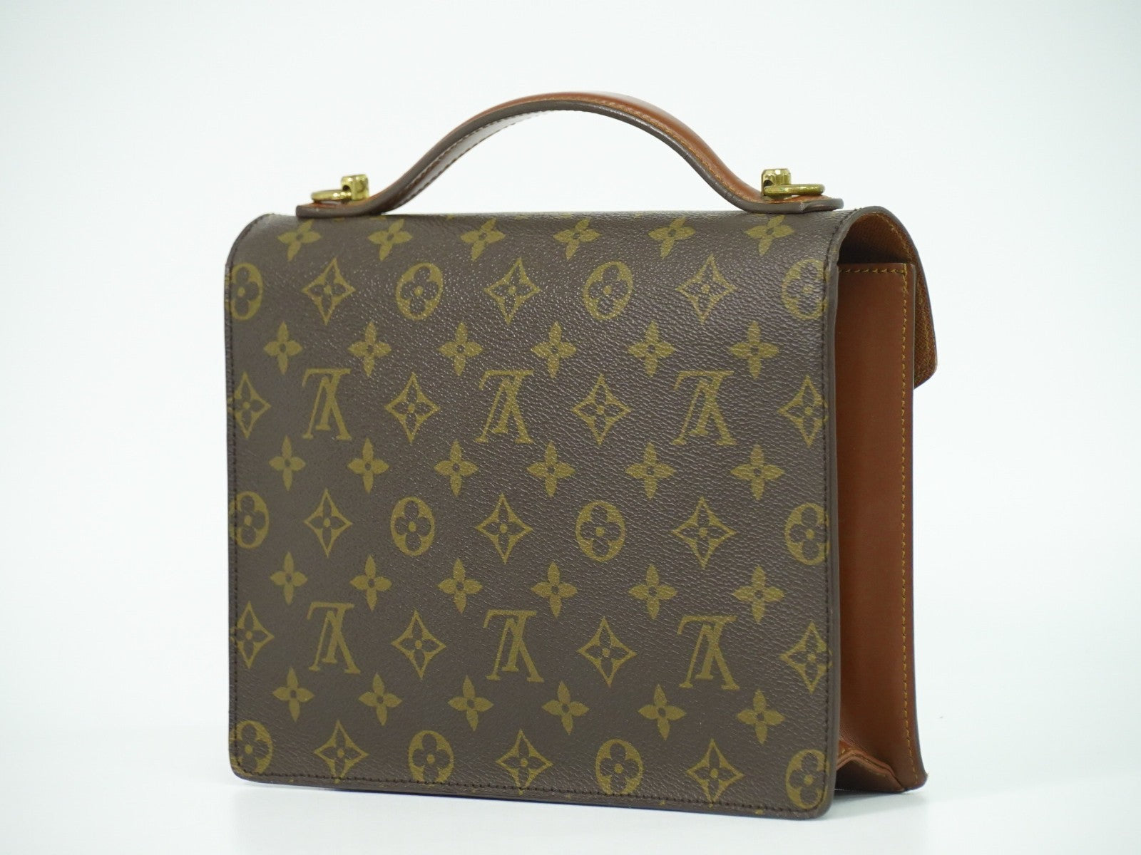 Louis Vuitton Monceau Handbag Monogram Canvas Brown Canvas Handbag