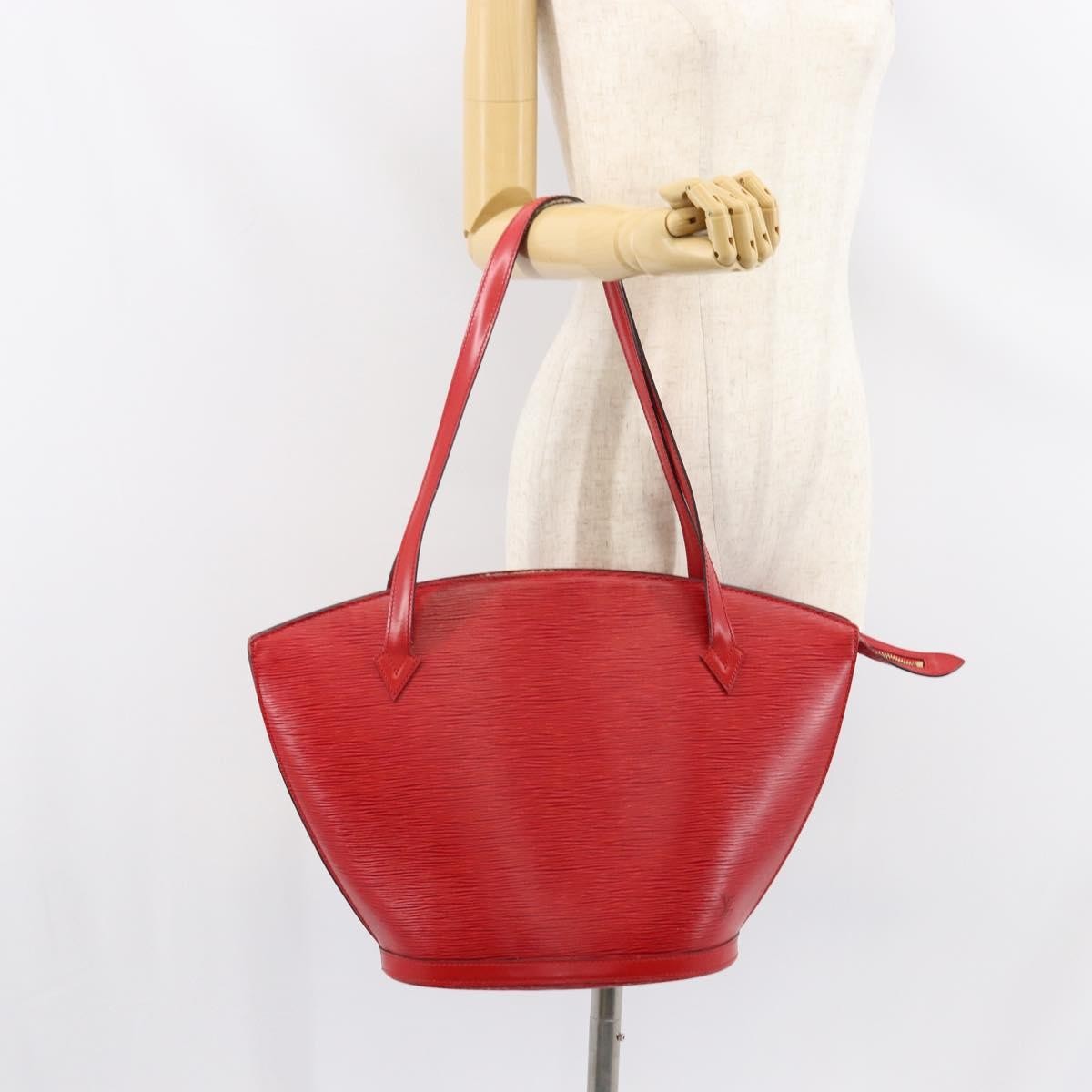 Louis Vuitton Saint Jacques Handbag Epi Leather Red Leather Shoulder Bag