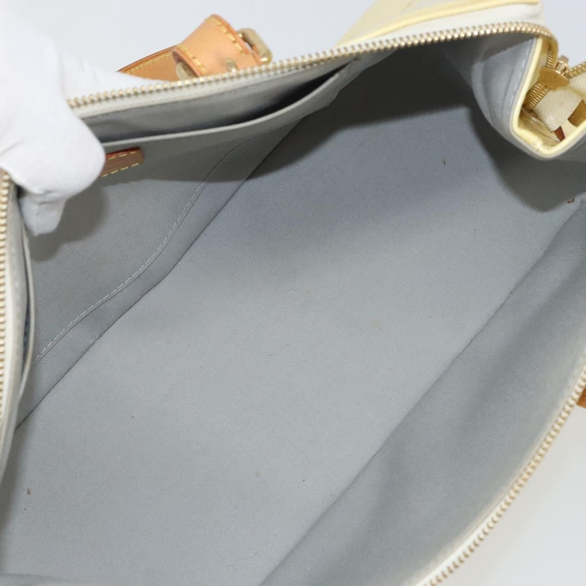 Louis Vuitton Rosewood Avenue Handbag Monogram Vernis Beige Patent_Leather Handbag