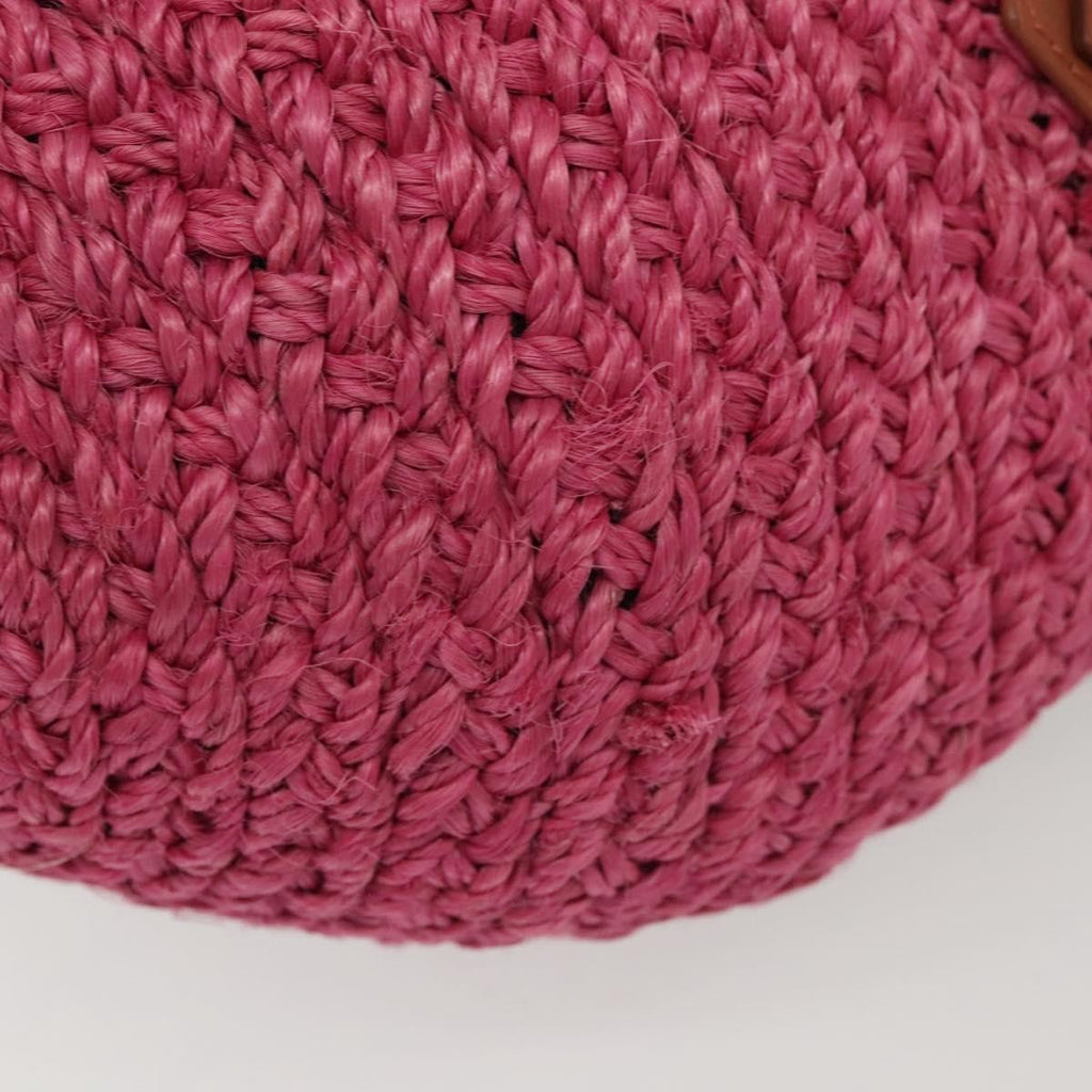 Balenciaga Panier Basket Tote Woven Raffia Pink Wood Tote Bag