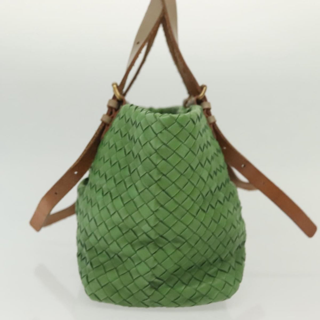 Bottega Veneta Intrecciato Leather Green Leather Handbag