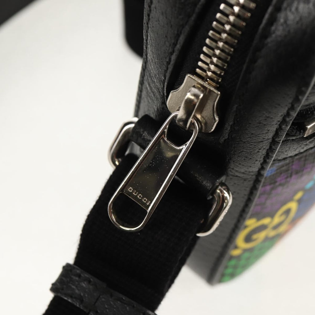 Gucci Front Zip Messenger Bag Psychedelic Print Gg Coated Canvas Multicolour Canvas Shoulder Bag Bag (Pre-Owned)