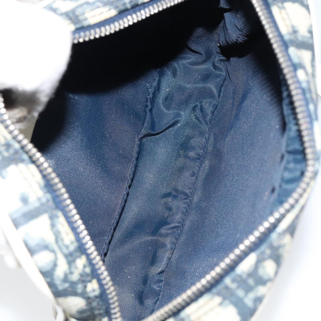 Christian Dior Vintage Trotter Pouch Diorissimo Canvas Navy Pvc Clutche & Pouche Bag (Pre-Owned)