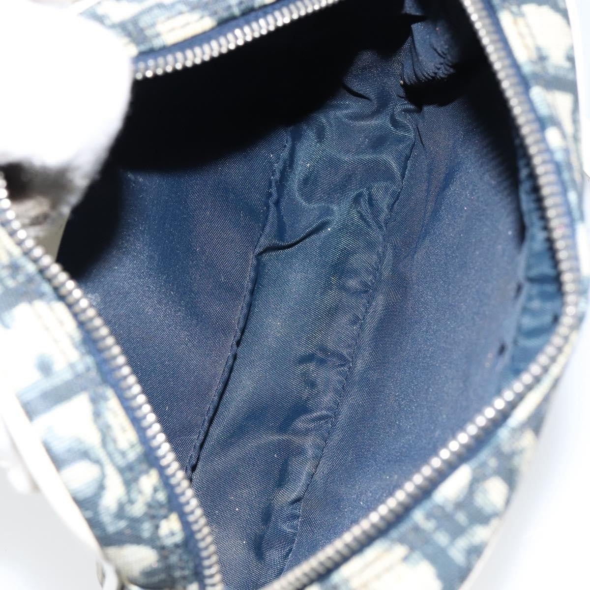 Christian Dior Vintage Trotter Pouch Diorissimo Canvas Navy Pvc Clutche & Pouche Bag (Pre-Owned)