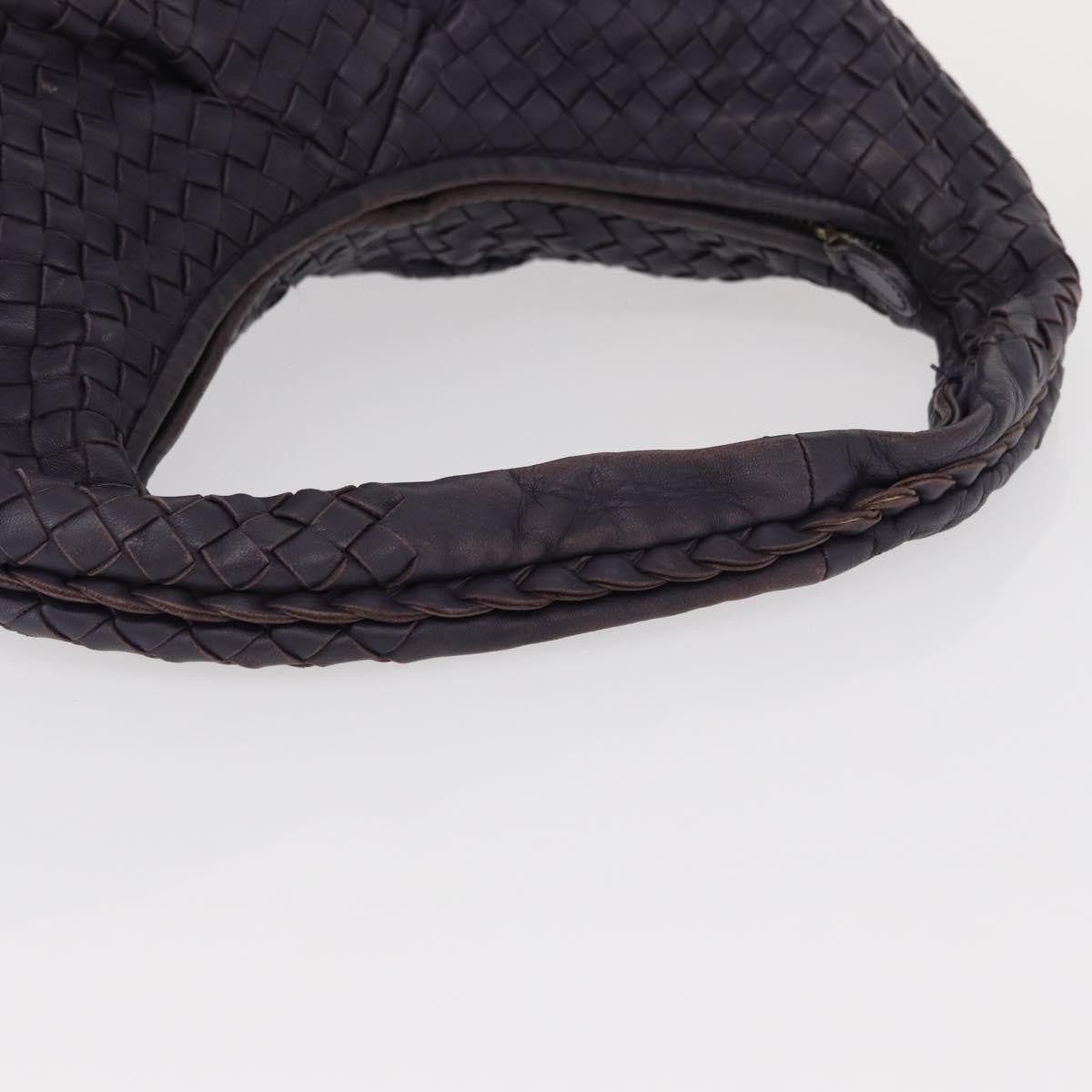 Bottega Veneta Veneta Hobo Pleated Intrecciato Nappa Purple Leather Shoulder Bag Bag
