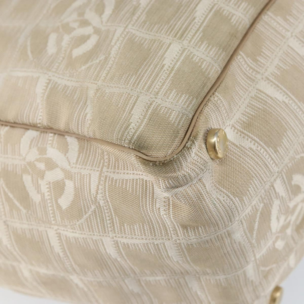 Chanel Travel Line Tote Nylon Beige Nylon Tote Bag Bag