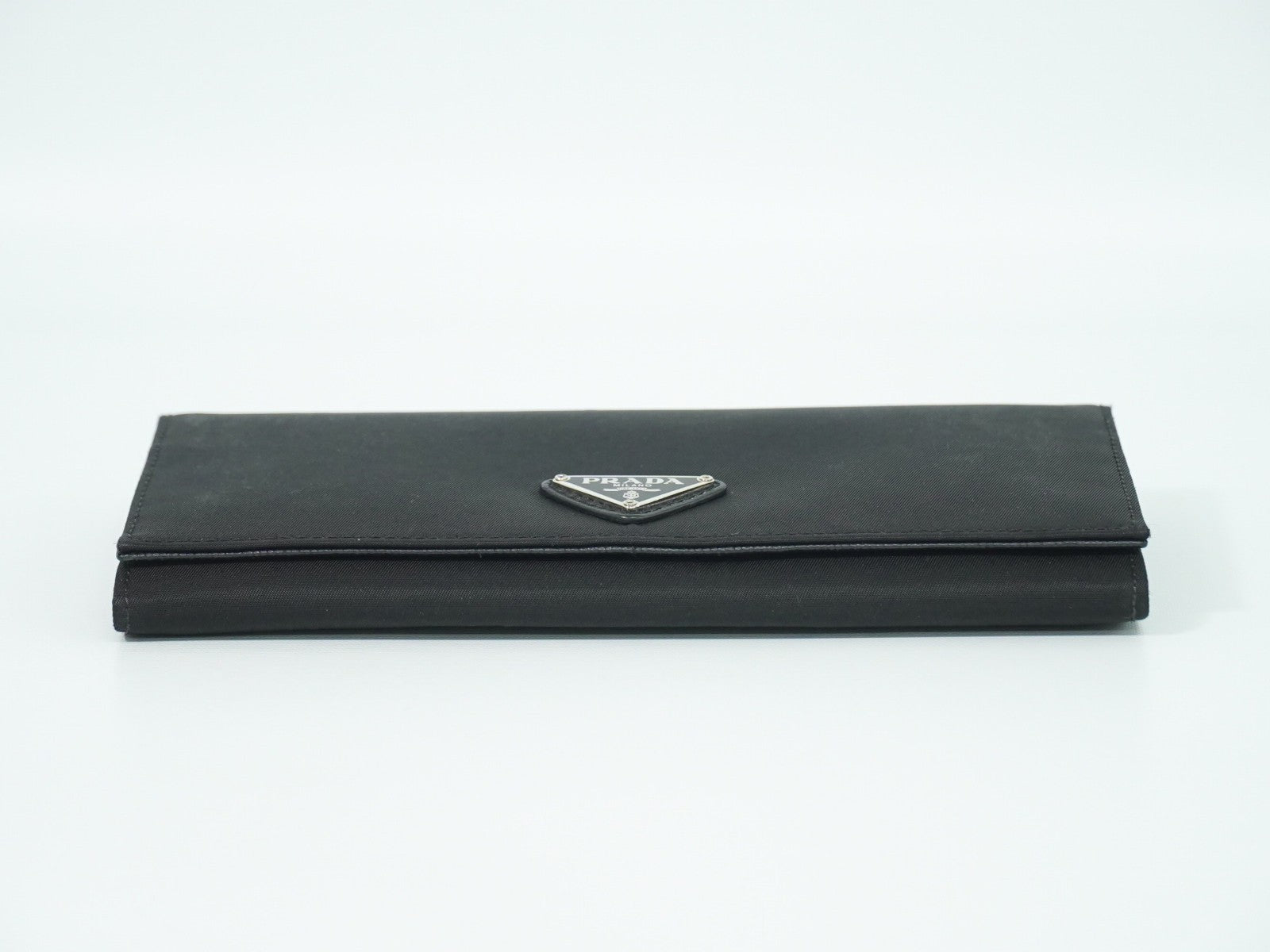 Prada Continental Wallet Tessuto Black Nylon Wallets Accessory