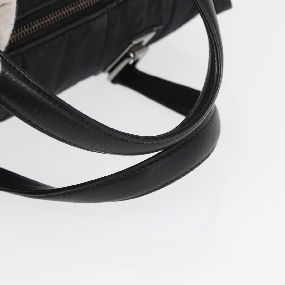 Chanel Square Stitch Boston Bag Quilted Nylon Black Nylon Travel Bag Bag