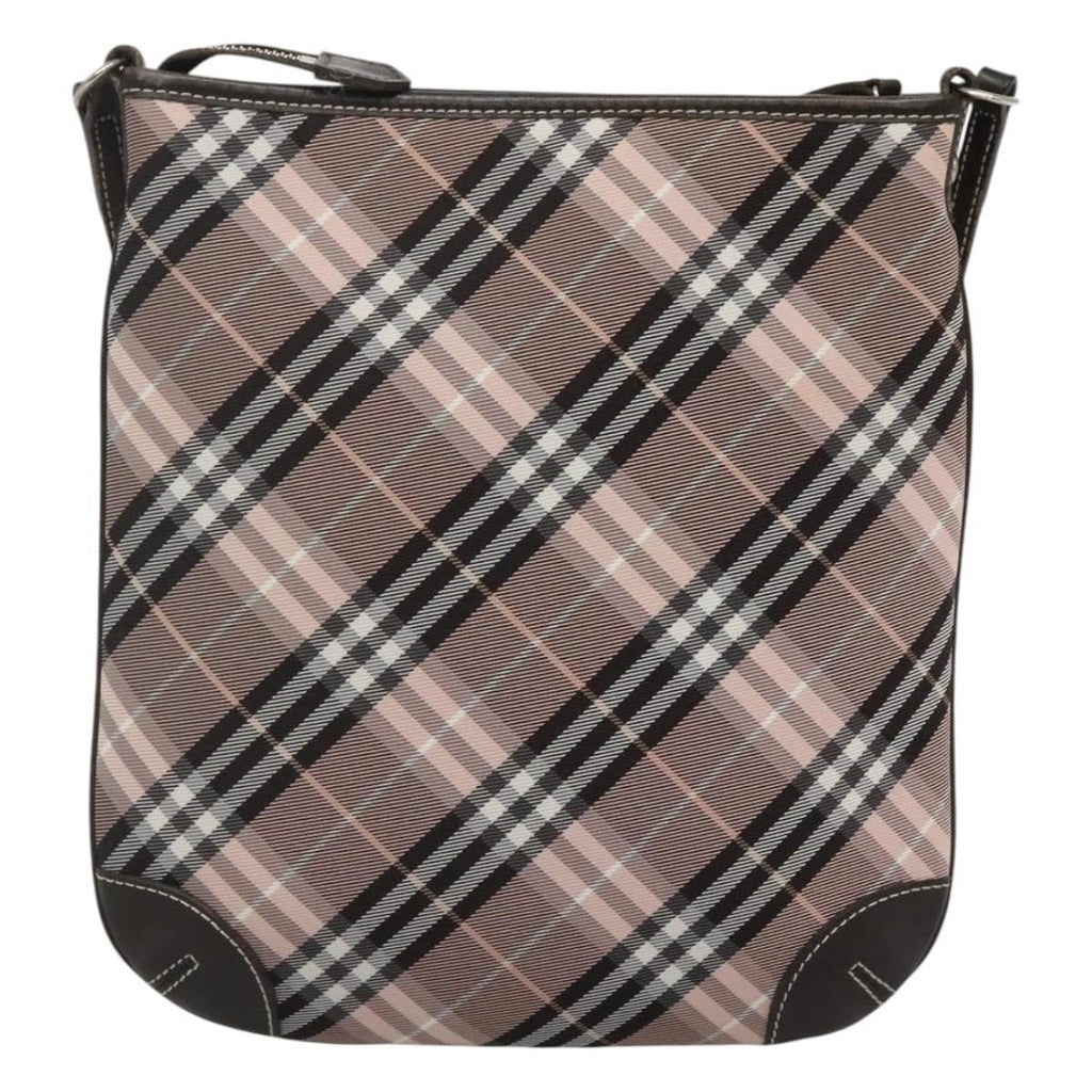 Burberry Nova Check Blue Label Canvas Pink Canvas Shoulder Bag