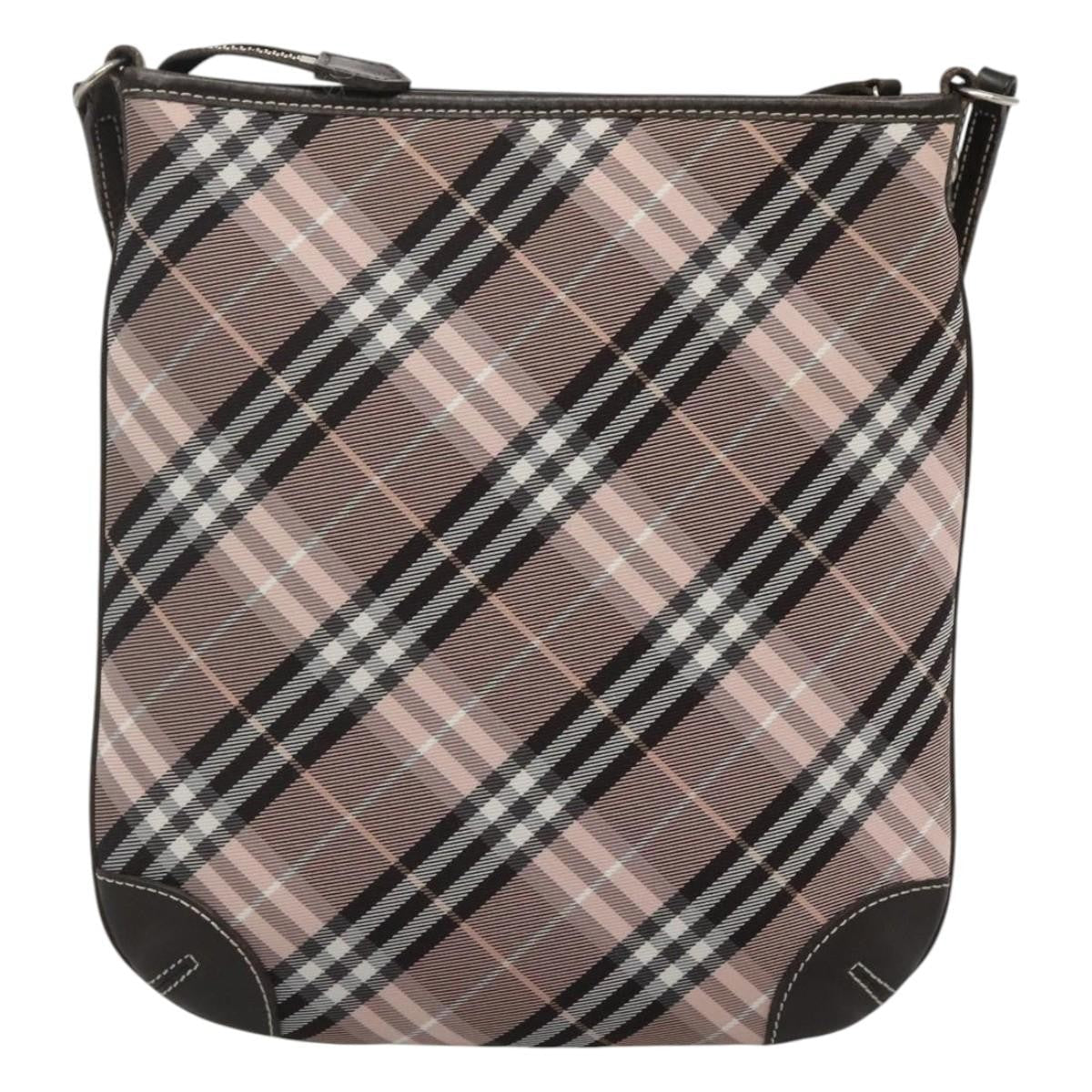 Burberry Nova Check Blue Label Canvas Pink Canvas Shoulder Bag