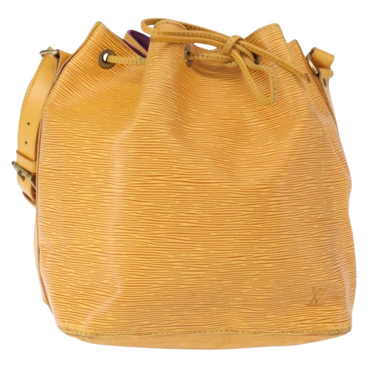 Louis Vuitton Petit Noe Handbag Epi Leather Yellow Leather Shoulder Bag