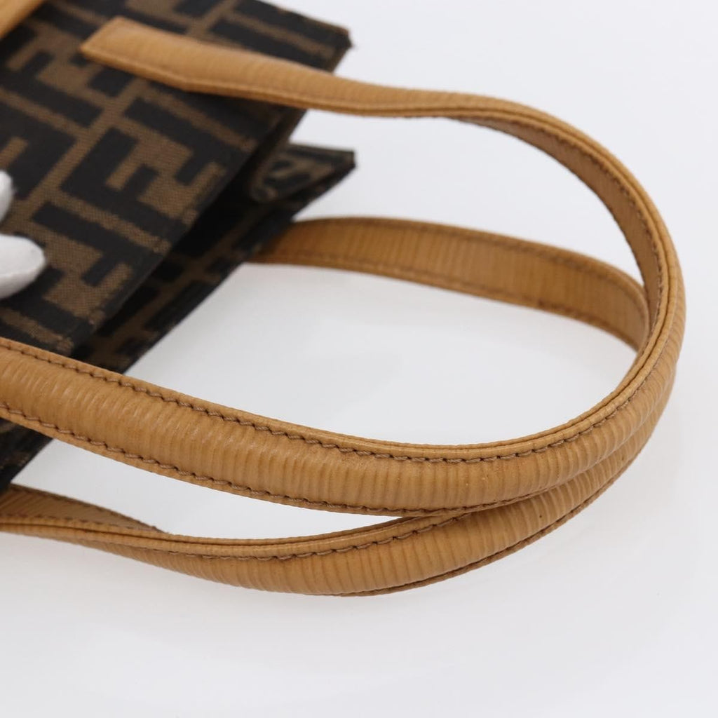 Fendi Vintage Top Handle Bag Zucca Canvas Brown Canvas Handbag