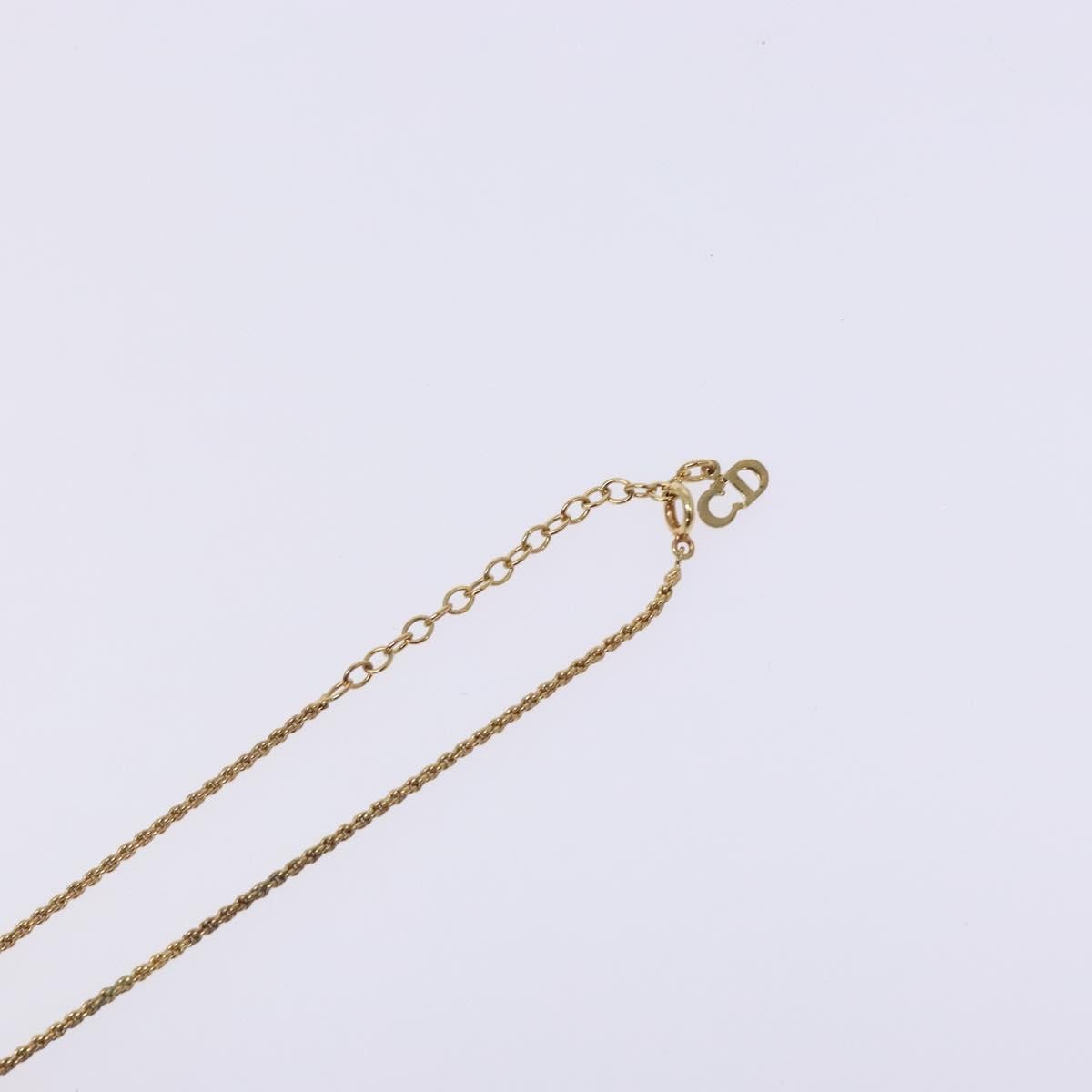 Christian Dior Cd Round Pendant Necklace Metal Gold Metal Jewelry (Pre-Owned)