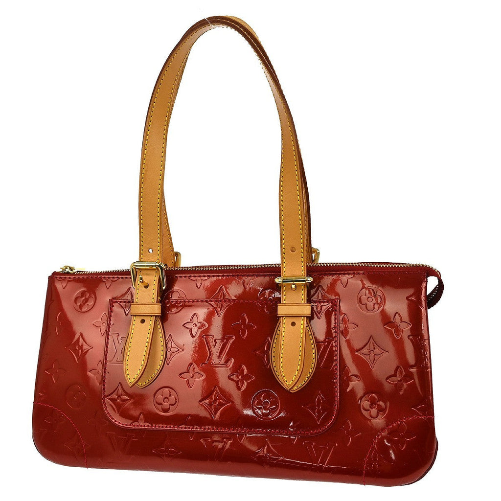 Louis Vuitton Rosewood Avenue Handbag Monogram Vernis Red Patent_Leather Handbag